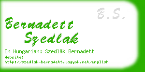 bernadett szedlak business card